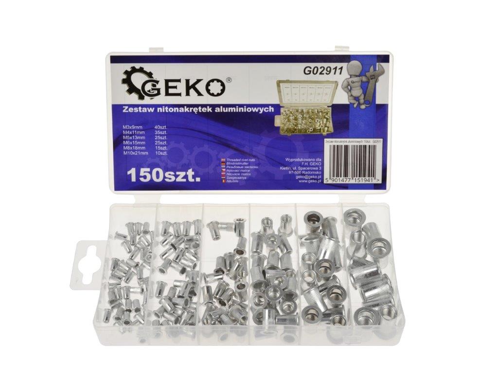 Geko Alumiiniumist neetmutrite komplekt M8 50 tk