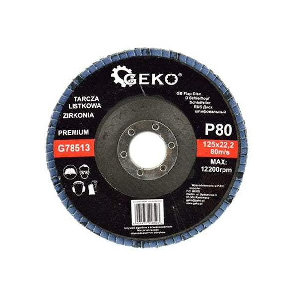 Geko Premium lamellketas 125 mm P80