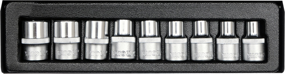 YATO Padrunvõtmed TORX CR-V, E10-E24, 9 osa