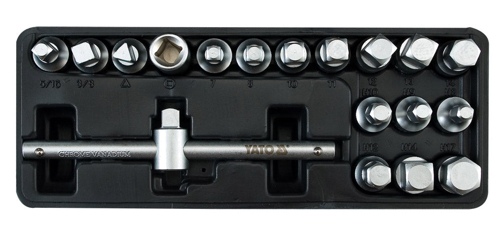 YATO Metallist ja plastist õlikorkide võtmete komplekt
