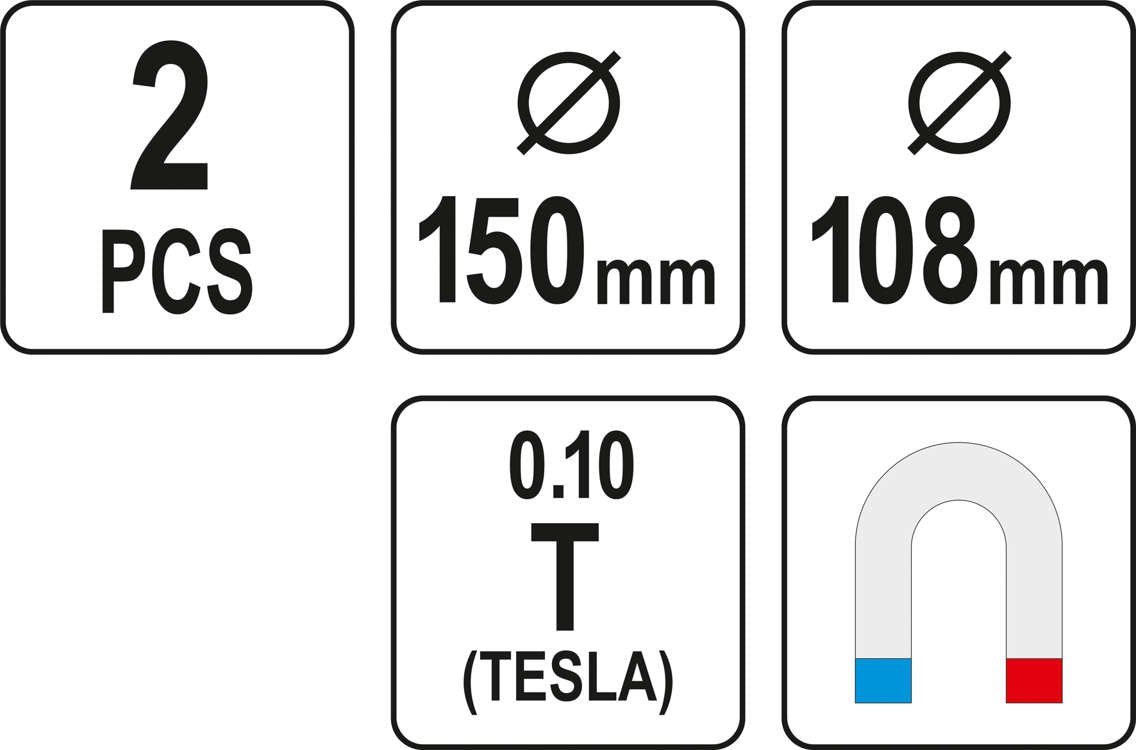 YATO Magnetkausside komplekt