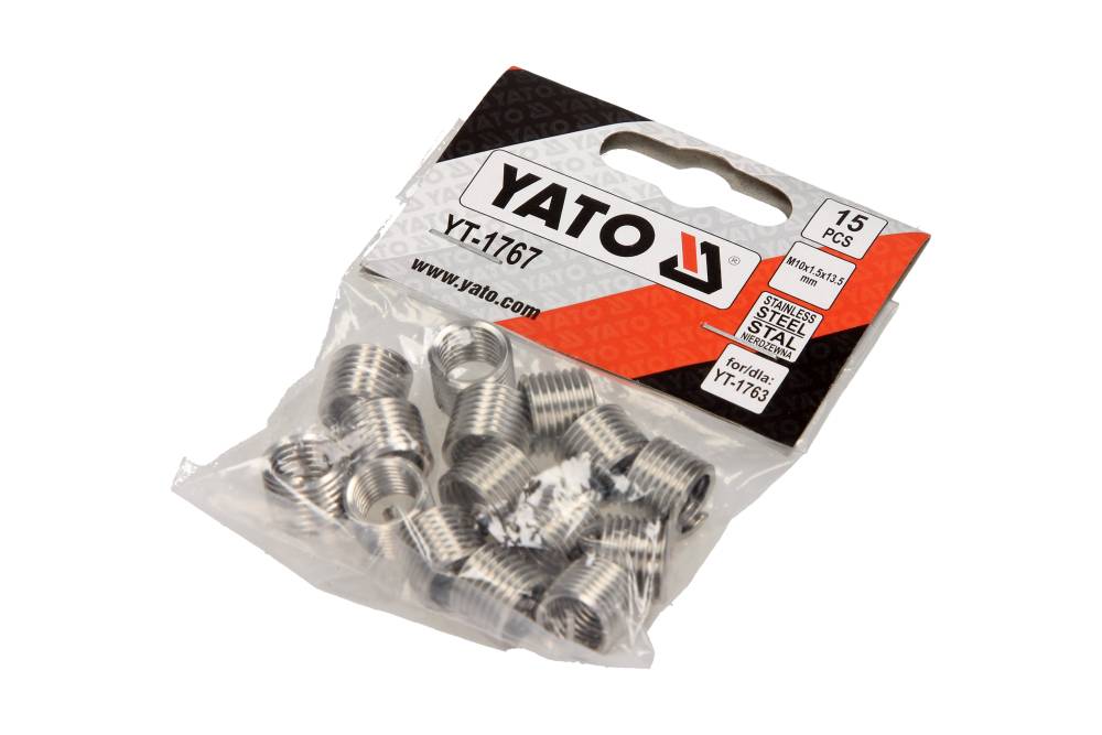 YATO Keermeparanduse spiraalid M10x1,5x13,5 mm, komplekt 15 osa