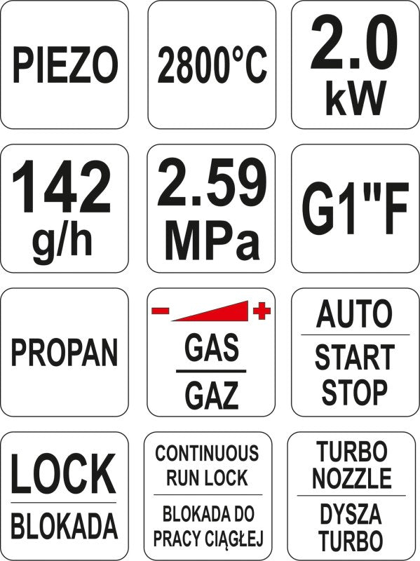 YATO Gaasipõleti TURBO