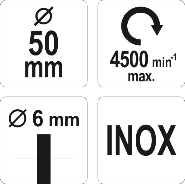 YATO Ketashari varrega, INOX, 50 mm