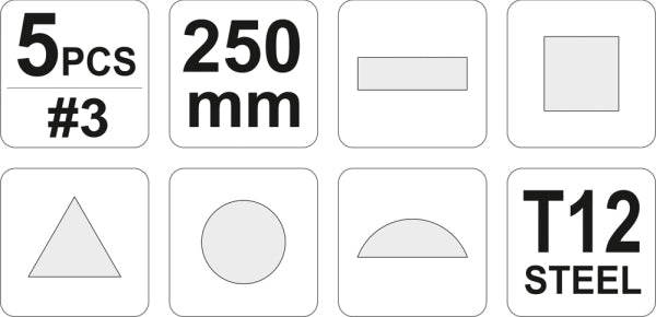 YATO Viilide komplekt metallile