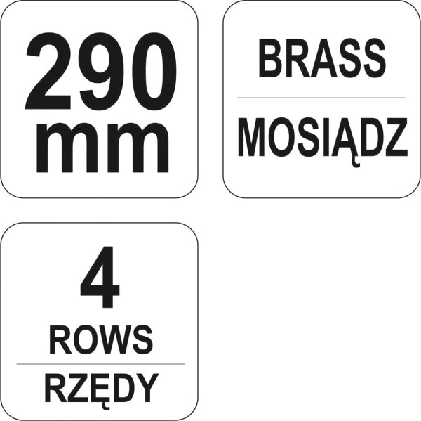 YATO Traathari, messingtraat, 4 rida, plastkäepide
