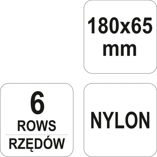 YATO Nailonhari, 4 rida kaabitsaga, plastkäepide