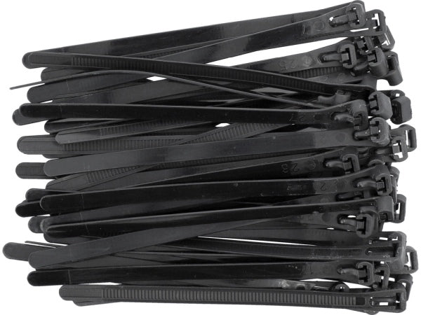 YATO Plastkaablisidemed, avatavad, 3,6x150 mm, 100 osa, mustad