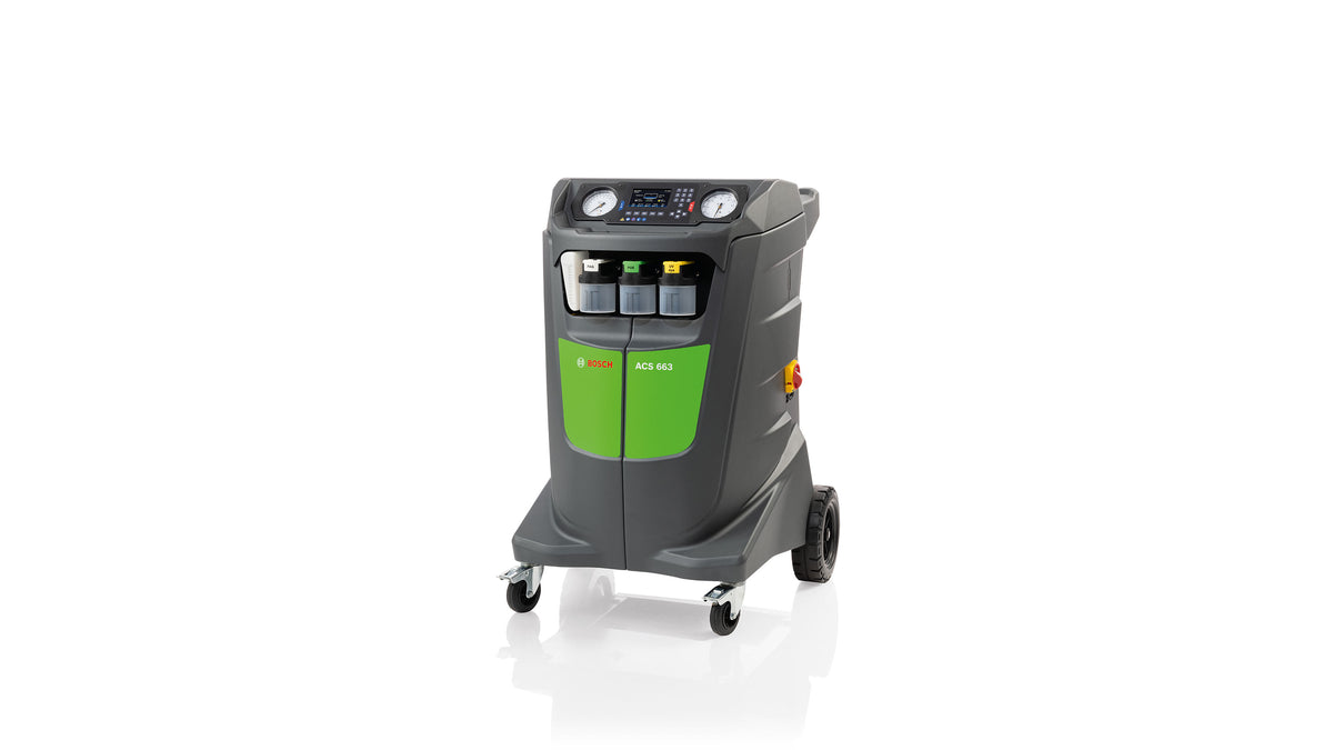 Bosch ACS 663-RI tippklassi seade R1234yf kliimaseadmete hoolduseks (koos külmaaine identifikaatoriga)