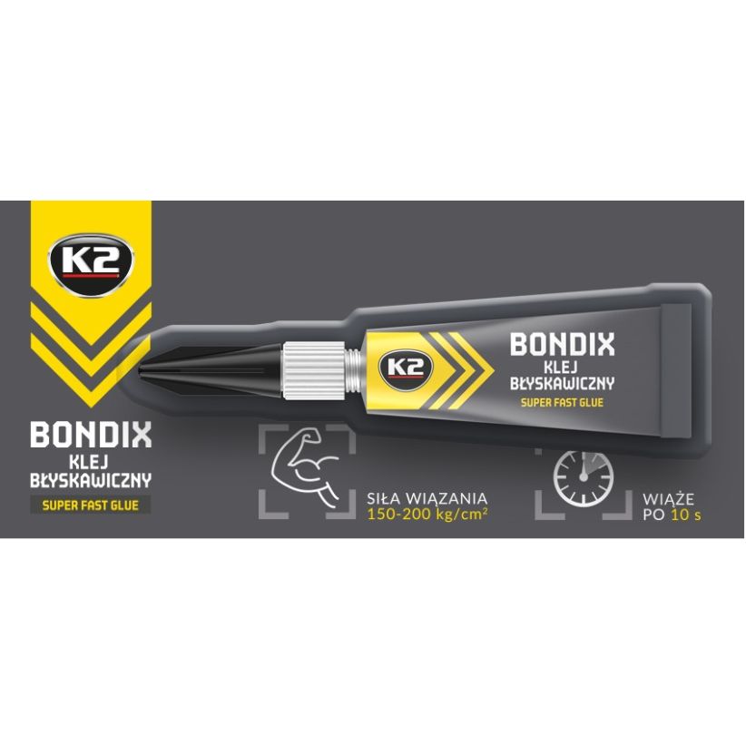 K2 Bondix kiirliim plastikule, puidule, kummile, nahale ja keraamikale