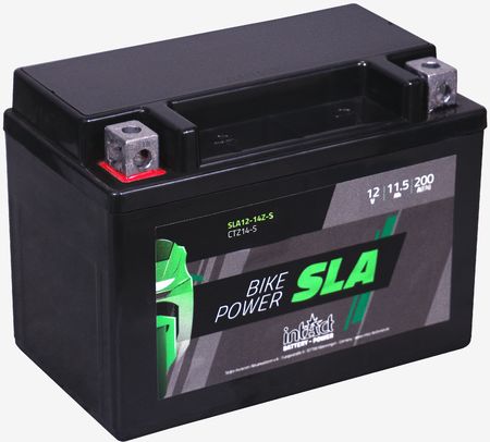 intAct Mootorratta aku 12V 11,5Ah 200A, plusspool vasakul