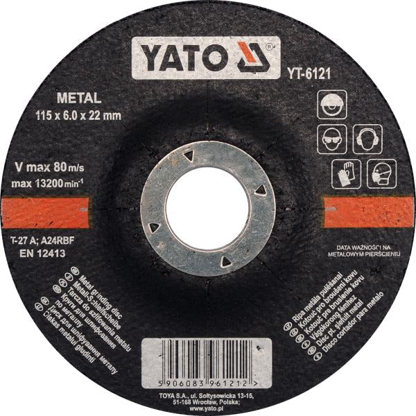 YATO Metalli lihvketas 115x6,0x22 mm