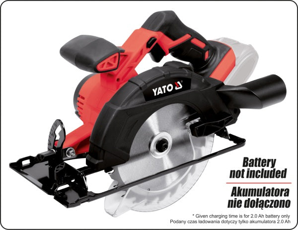 YATO Ketassaag 165 mm, 18 V, BODY
