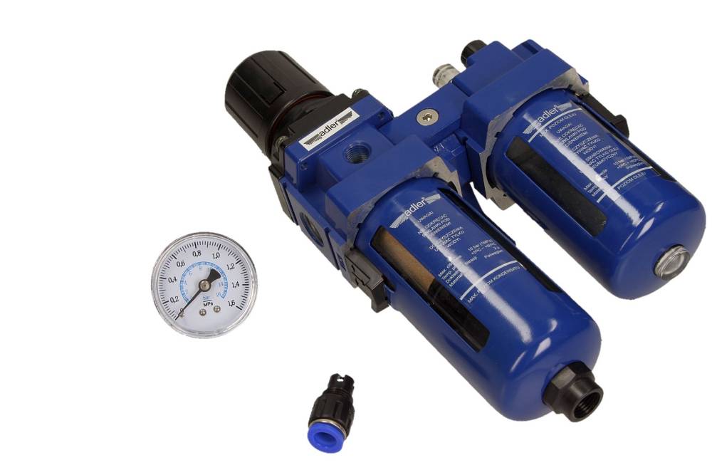 ADLER Filter-reduktor-õlitaja 1/2", automaatse väljalaskega