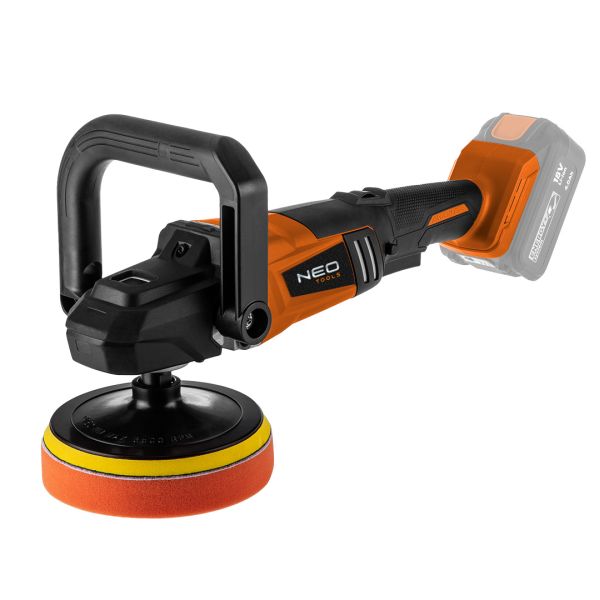 NEO Tools Harjadeta akupoleerija ENERGY+ 18V, Li-Ion, M14 150 mm, 800-2300 min-1, akuta