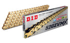 D.I.D Mootorratta kett 520ZVMXG&G-98, samm 520, 98 lüli, X-rõngastega, kuldne, avatud