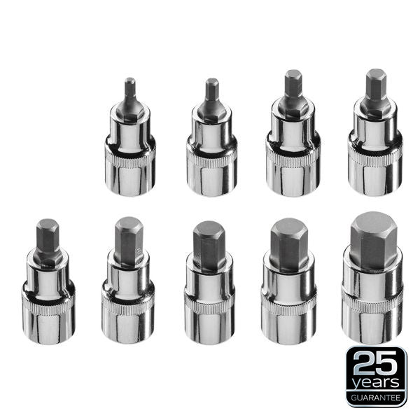 NEO Tools Kuuskantotsakud padrunil 55 mm, 9 osa