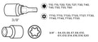 NEO Tools Torx-otsakud 3/8, 34 osa