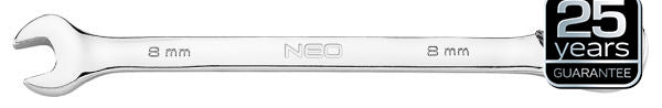 NEO Tools Räikmehhanismi ja lülitiga leht-silmusvõtmed, 12 osa, 8-19 mm, pehme kott
