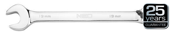 NEO Tools Räikmehhanismi ja lülitiga leht-silmusvõtmed, 12 osa, 8-19 mm, pehme kott