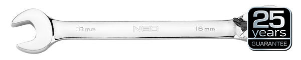 NEO Tools Räikmehhanismi ja lülitiga leht-silmusvõtmed, 12 osa, 8-19 mm, pehme kott
