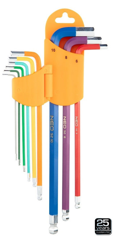 NEO Tools Kuuskantvõtmed 1,5-10 mm, 9 osa
