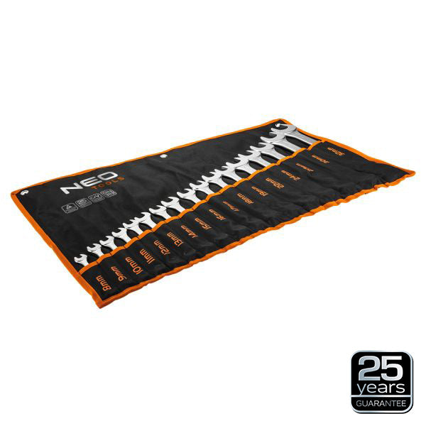 NEO Tools Leht-silmusvõtmed 6-22 mm, 12 osa