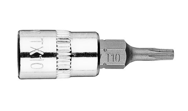 NEO Tools Torx-otsak TX10 padrunil 1/4, lühike, 37 mm