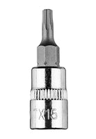 NEO Tools Torx-otsak TX15 padrunil 1/4, lühike, 37 mm