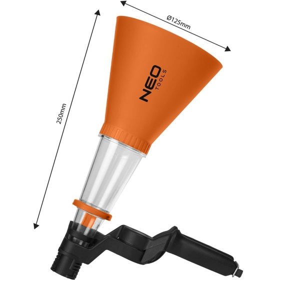 NEO Tools Universaalne lehter 125 mm, kinnitushoidikuga