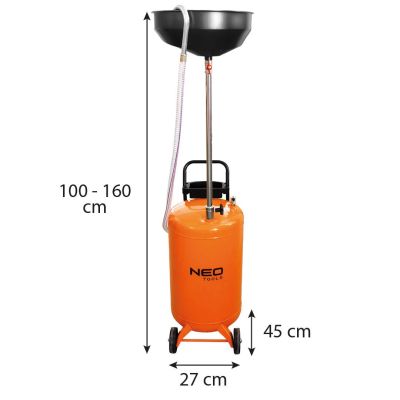 NEO Tools Mobiilne gravitatsiooniga õlikogumisvann 70 l