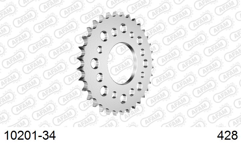 AFAM Tagumine hammasratas 10201-34, 34z, samm 428, teras