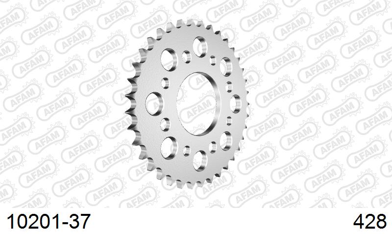 AFAM Tagumine hammasratas 10201-37, 37z, samm 428, teras