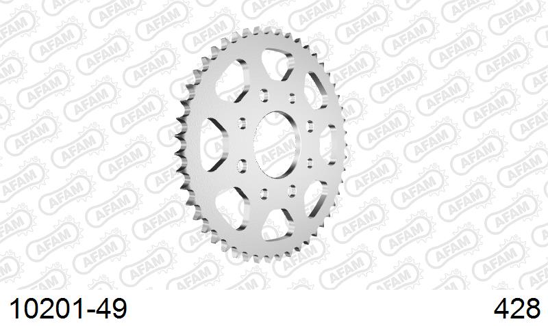 AFAM Tagumine hammasratas 10201-49, 49z, samm 428, teras
