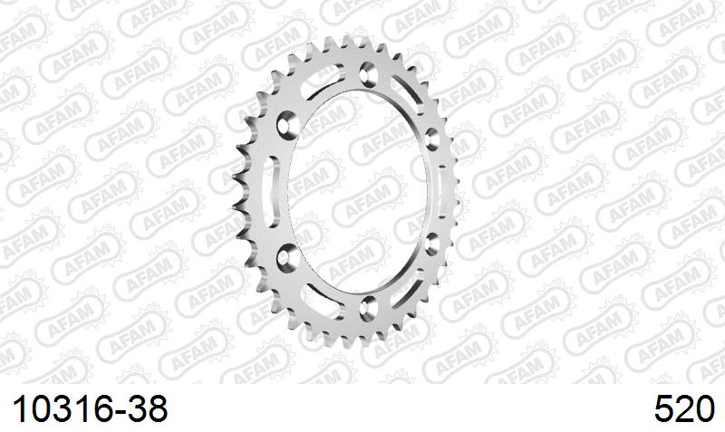 AFAM Tagumine hammasratas 10316-38, 38z, samm 520, teras