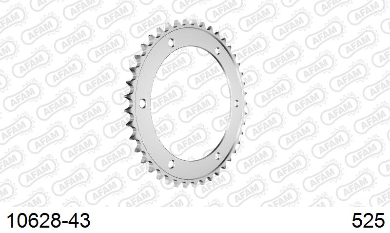 AFAM Tagumine hammasratas 10628-43, 43z, samm 525, teras