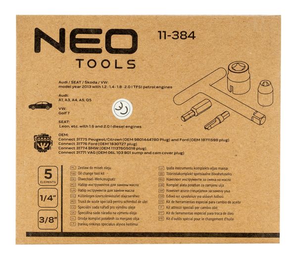 NEO Tools Tööriistakomplekt TFSI-mootorite plastist õlivannidele