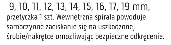 NEO Tools Lühikesed padrunid vigastatud mutritele, 11 osa