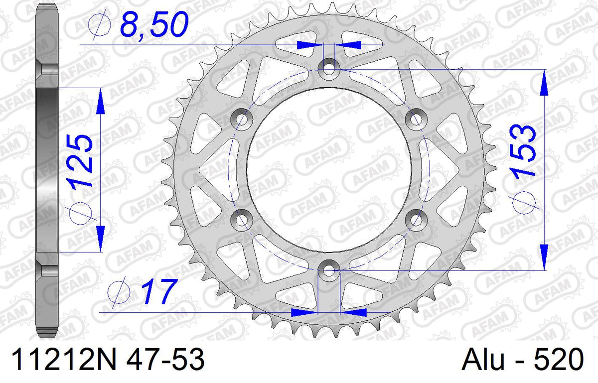 AFAM Tagumine hammasratas 11212N-51, 51z, samm 520