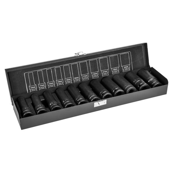 NEO Tools Löökpadrunid 1/2, 10-24 mm, 11 osa