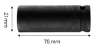 NEO Tools Pikk löökpadrun 1/2, 21 x 78 mm, CR-MO