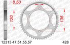 AFAM Tagumine hammasratas 12313-57, 57z, samm 428, teras