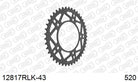 AFAM Tagumine hammasratas 12817RLK-43, 43z, samm 520, teras