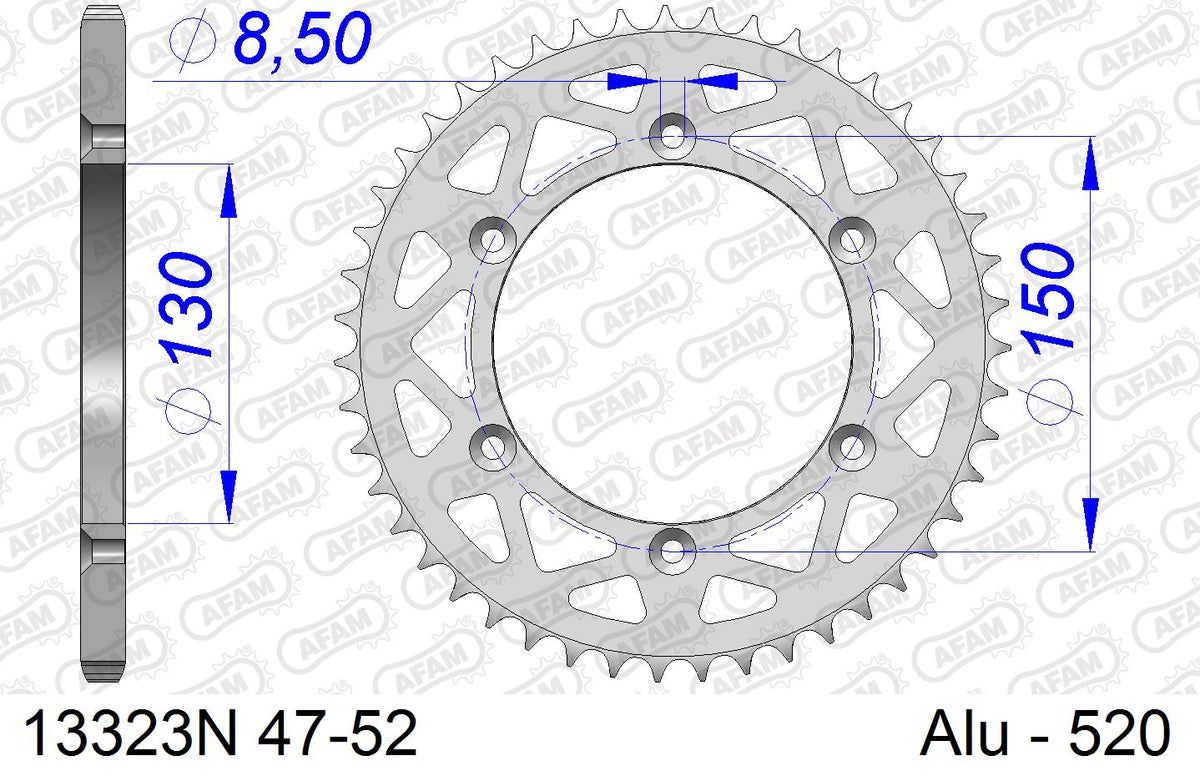AFAM Tagumine hammasratas 13323N-49, 49z, samm 520