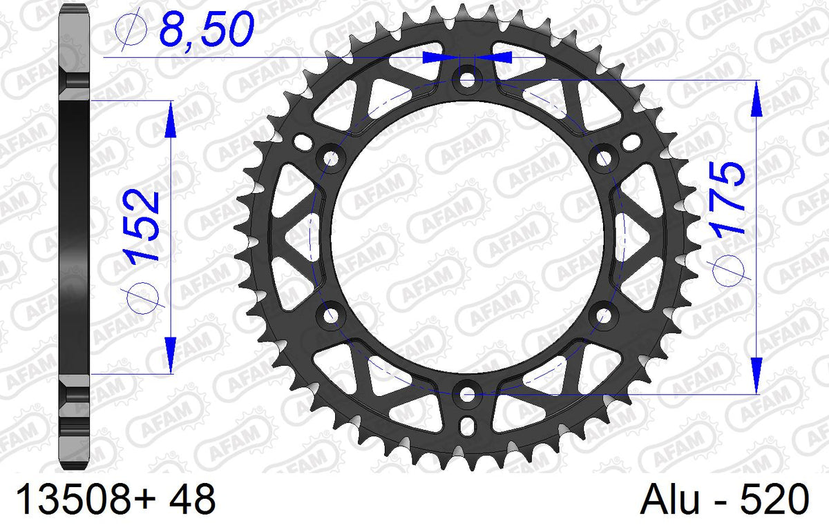 AFAM Tagumine hammasratas 13508+48, 48z, samm 520