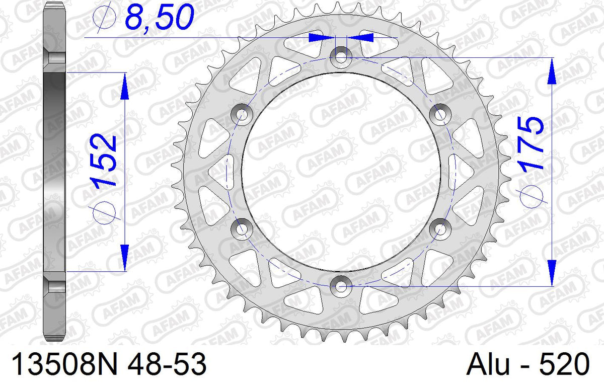 AFAM Tagumine hammasratas 13508N-51, 51z, samm 520