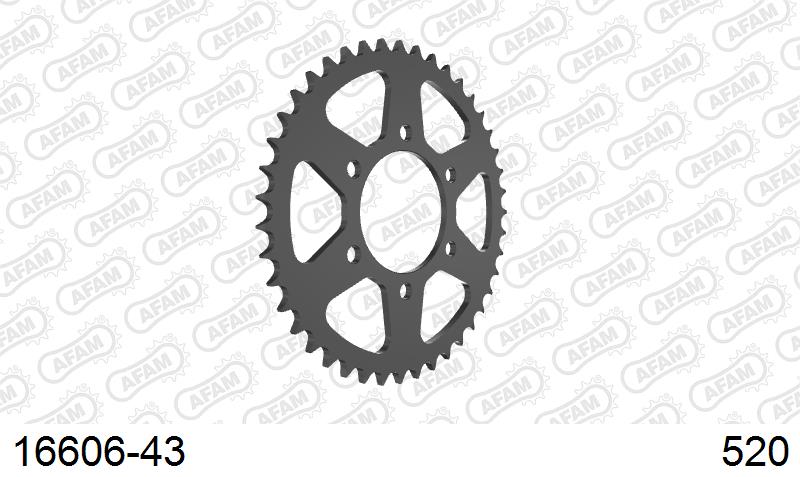 AFAM Tagumine hammasratas 16606-43, 43z, samm 520, teras