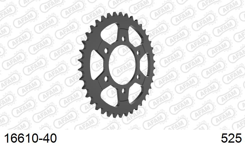 AFAM Tagumine hammasratas 16610-40, 40z, samm 525, teras