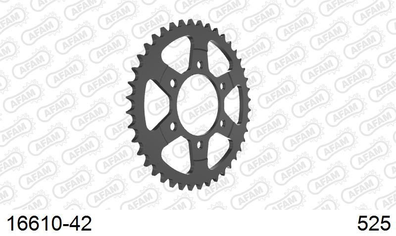 AFAM Tagumine hammasratas 16610-42, 42z, samm 525, teras