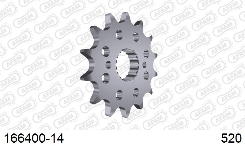 AFAM Eesmine hammasratas 166400-14, 14z, samm 520, teras